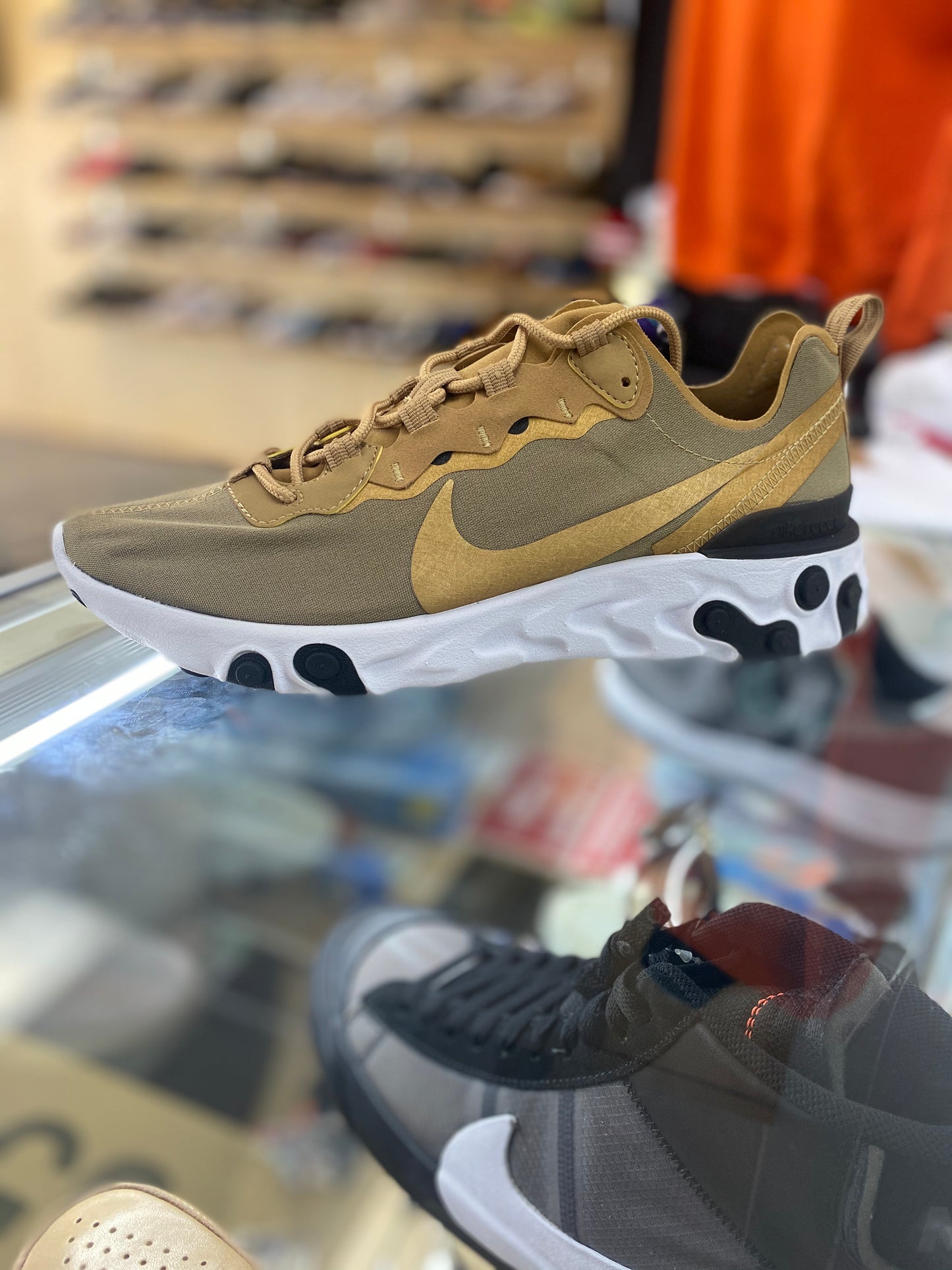 Nike React Element 55 Metallic Gold
