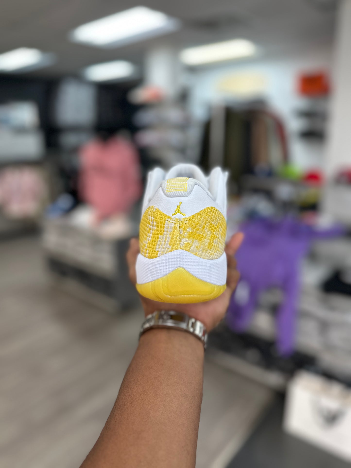 Jordan 11 Low Yellow Snakeskin