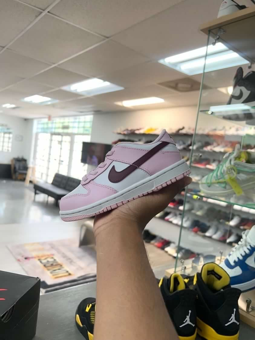 Pink Red White Nike Dunk Low