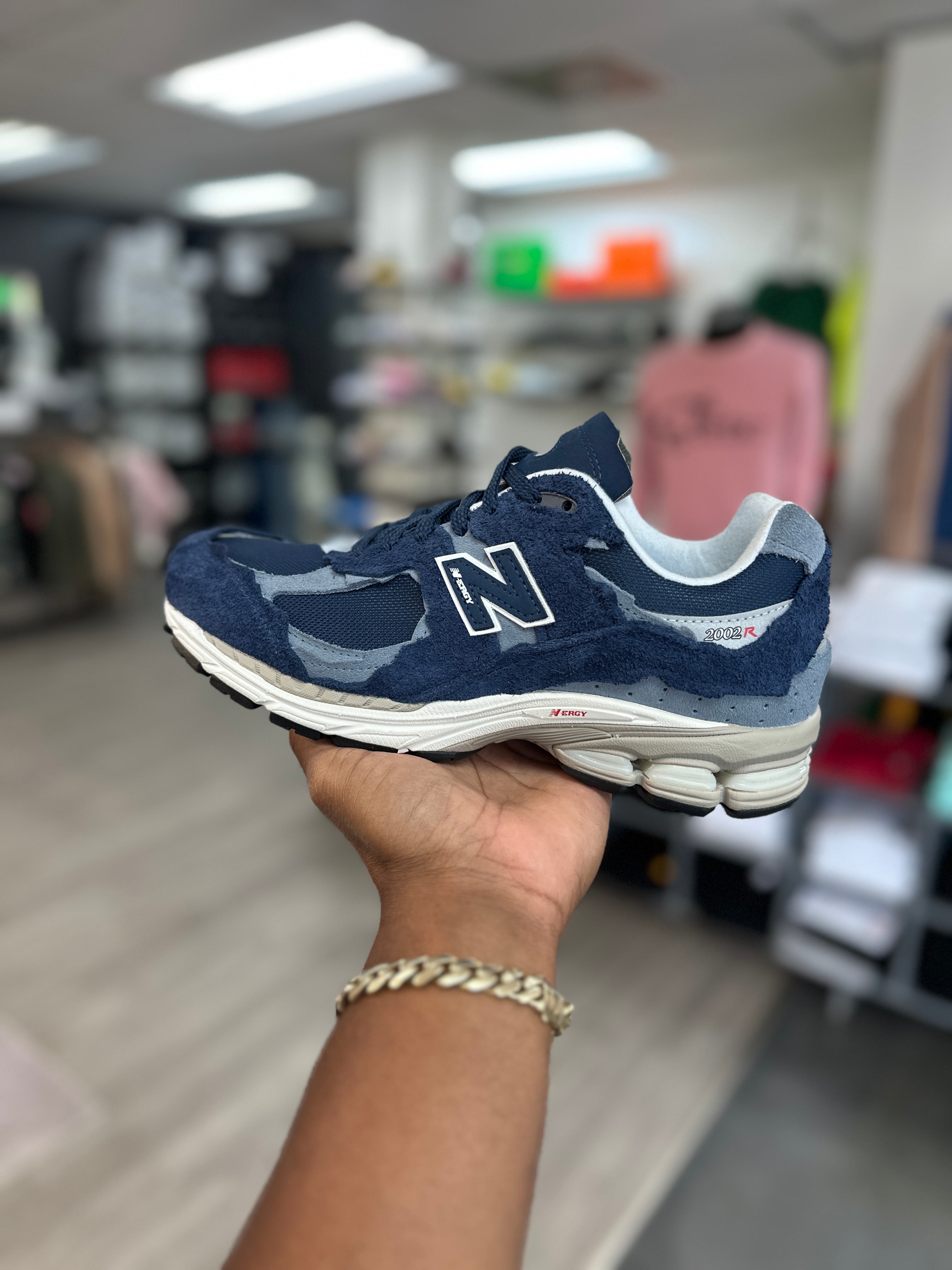 New Balance 2002R Protection Pack Navy - Luxuries By Luck