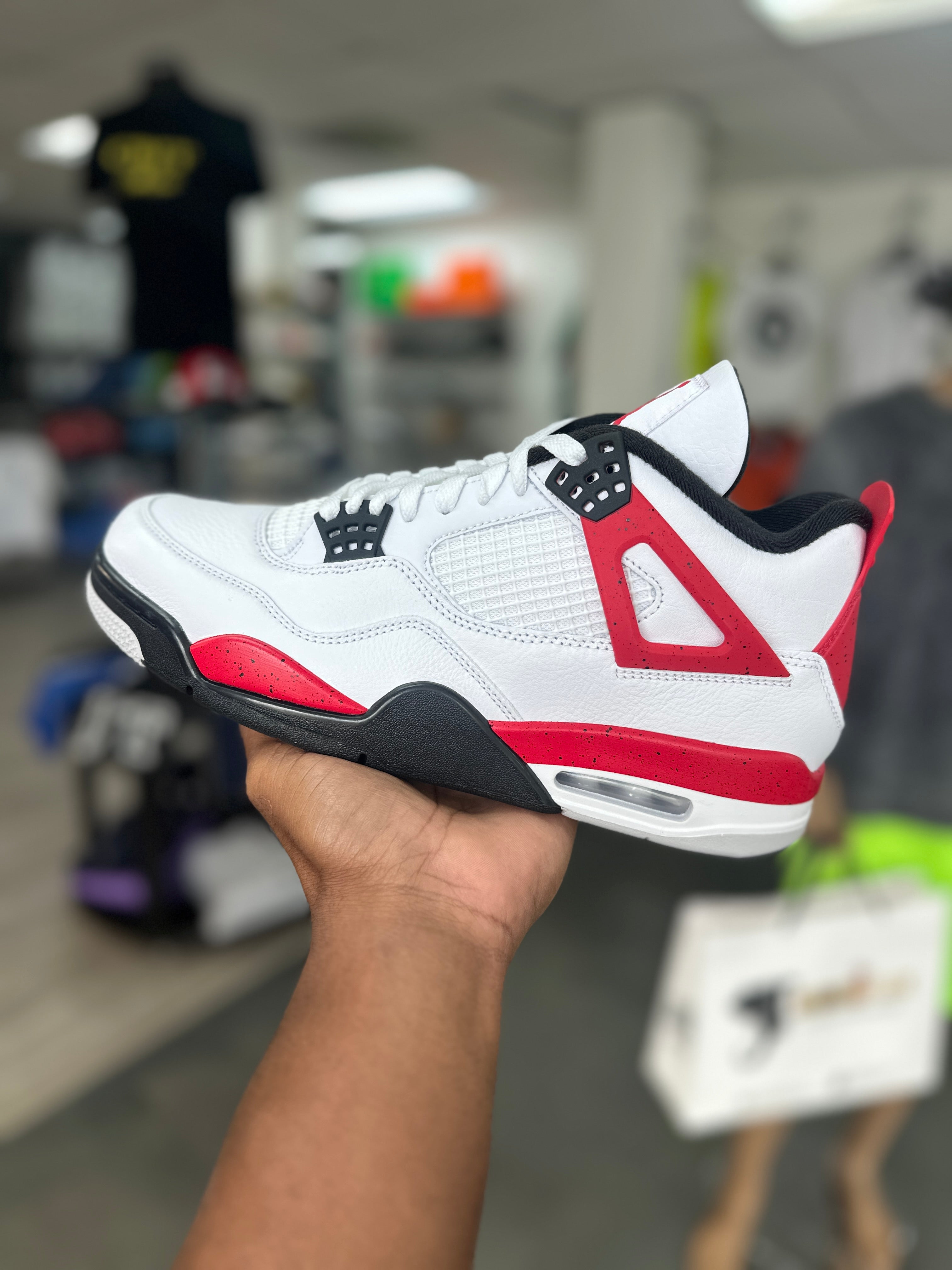 Jordan 4 Retro Red Cement   Luxuries By Luck